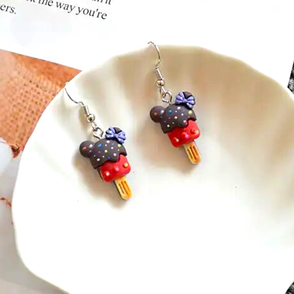 Minnie ICE CREAM Bar Earrings with Gift Bag